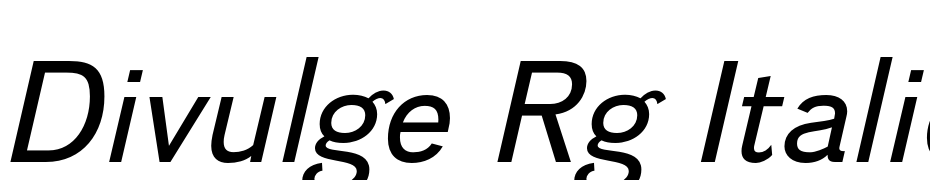 Divulge Rg Italic Yazı tipi ücretsiz indir