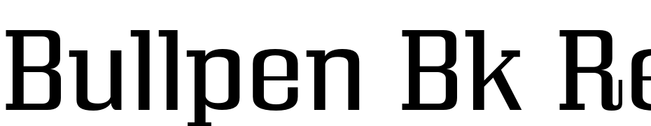 Bullpen Bk Regular Font Download Free
