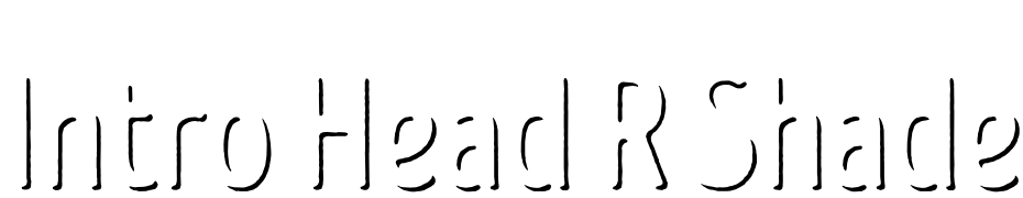 Intro Head R Shade Font Download Free