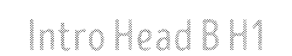 Intro Head B H1 Yazı tipi ücretsiz indir