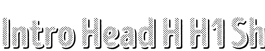 Intro Head H H1 Shade Schrift Herunterladen Kostenlos