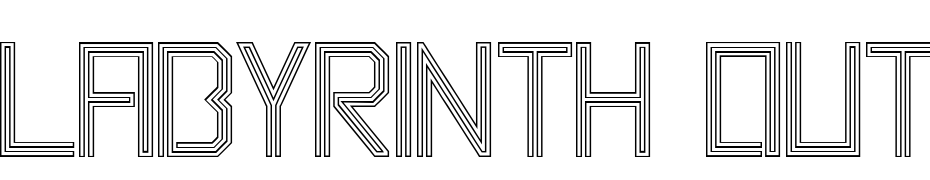 Labyrinth Outline Font Download Free