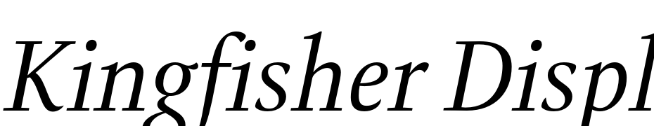 Kingfisher Display Italic Schrift Herunterladen Kostenlos