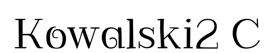 Kowalski2 C Font Download Free