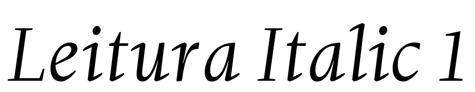 Leitura Italic 1 Scarica Caratteri Gratis