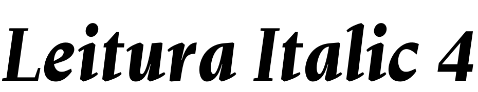 Leitura Italic 4 cкачати шрифт безкоштовно
