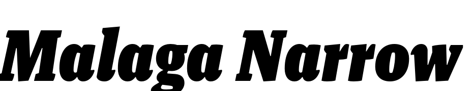 Malaga Narrow OT Black Italic Font Download Free