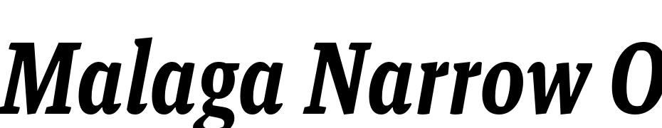 Malaga Narrow OT Med Italic Font Download Free