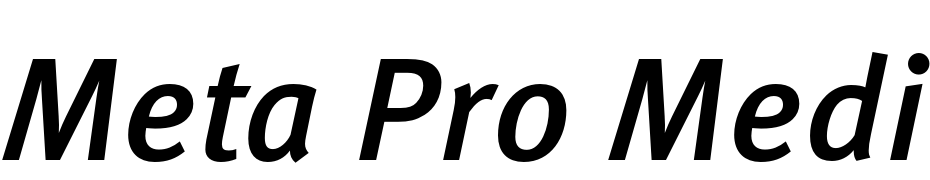 Meta Pro Medium Italic Yazı tipi ücretsiz indir