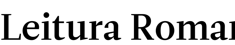 Leitura Roman 3 Font Download Free