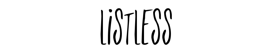 Listless cкачати шрифт безкоштовно