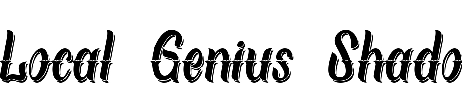 Local Genius Shadow Font Download Free