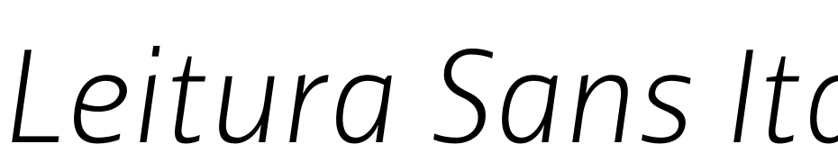 Leitura Sans Italic 1 cкачати шрифт безкоштовно