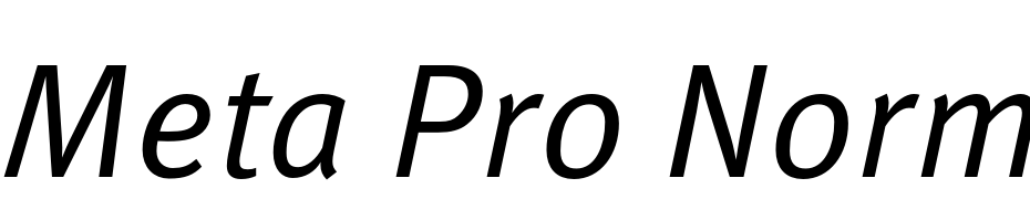 Meta Pro Normal Italic Schrift Herunterladen Kostenlos