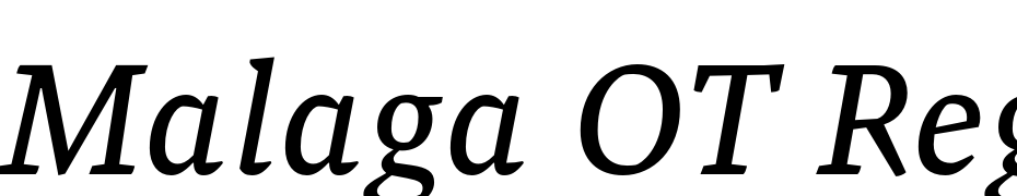 Malaga OT Reg Italic Font Download Free