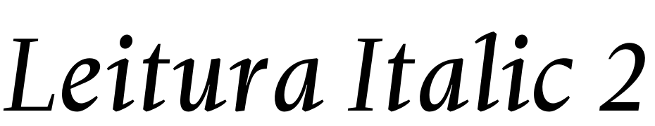 Leitura Italic 2 Font Download Free