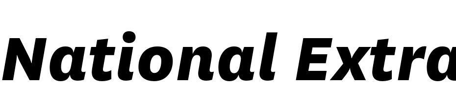 National Extrabold Italic Font Download Free