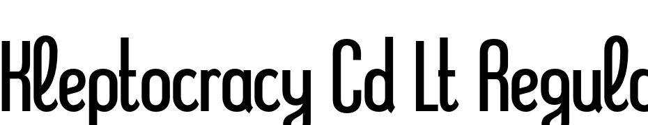 Kleptocracy Cd Lt Regular Font Download Free