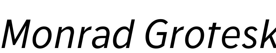 Monrad Grotesk Italic Font Download Free