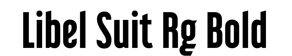 Libel Suit Rg Bold Font Download Free
