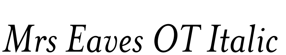 Mrs Eaves OT Italic cкачати шрифт безкоштовно