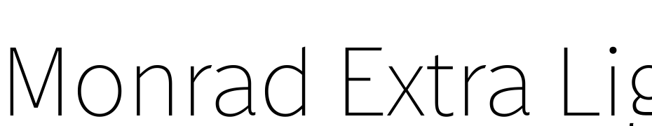 Monrad Extra Light Font Download Free