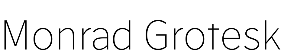 Monrad Grotesk Extra Light Schrift Herunterladen Kostenlos