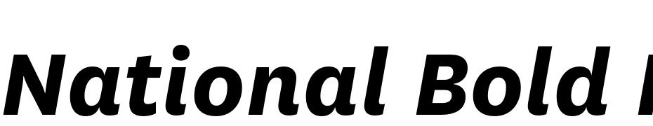 National Bold Italic Font Download Free