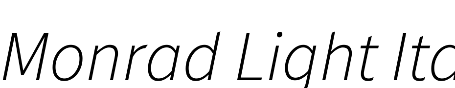 Monrad Light Italic Font Download Free