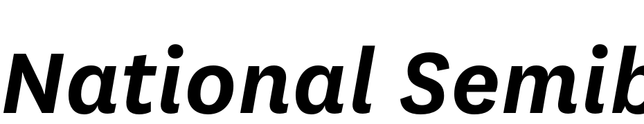 National Semibold Italic Font Download Free