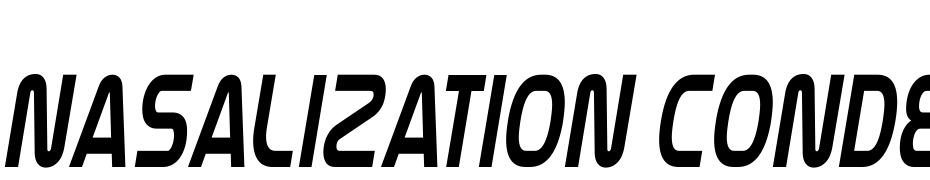 Nasalization Condensed Light Italic Font Download Free