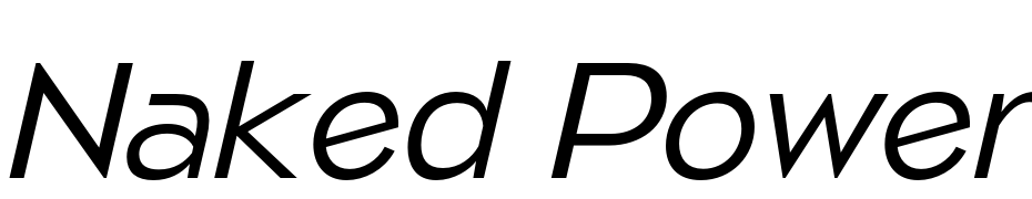 Naked Power Lt Italic Font Download Free