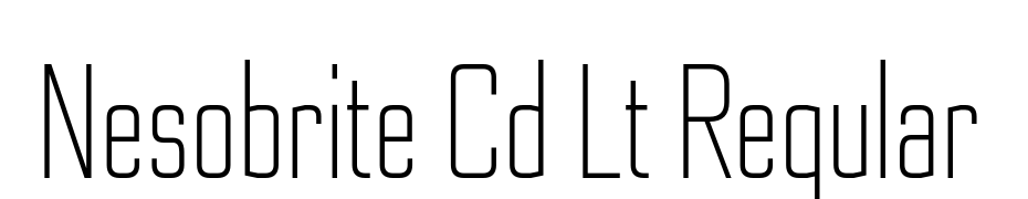 Nesobrite Cd Lt Regular Font Download Free