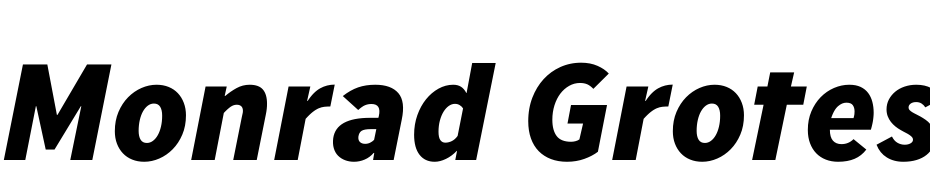 Monrad Grotesk Black Italic Polices Telecharger