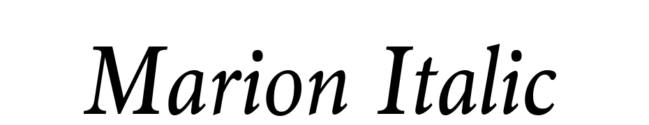 Marion Italic Polices Telecharger