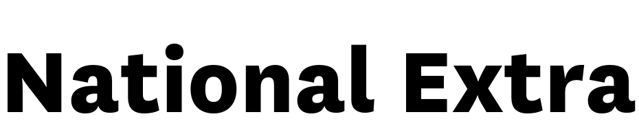 National Extrabold Font Download Free