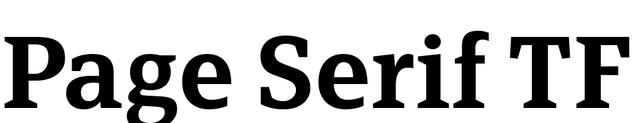 Page Serif TF Demi Bold Font Download Free