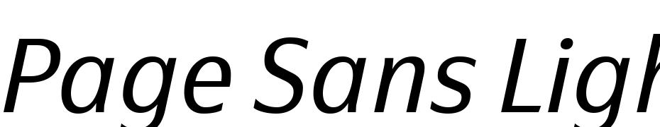 Page Sans Light Italic Font Download Free