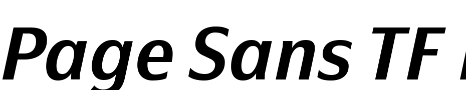 Page Sans TF Demi Bold Italic cкачати шрифт безкоштовно