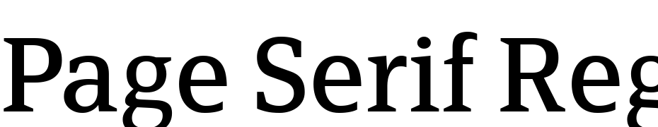 Page Serif Regular Font Download Free