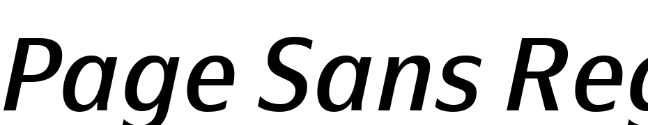 Page Sans Regular Italic Yazı tipi ücretsiz indir