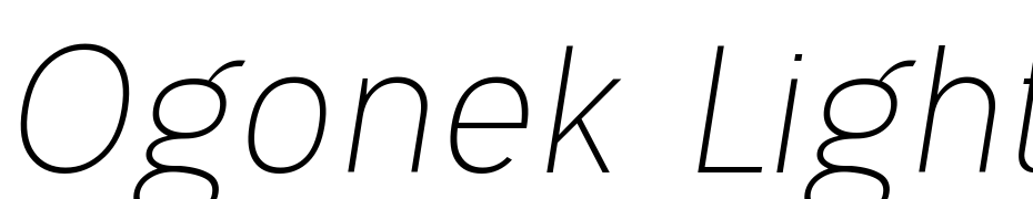 Ogonek Light Italic Yazı tipi ücretsiz indir