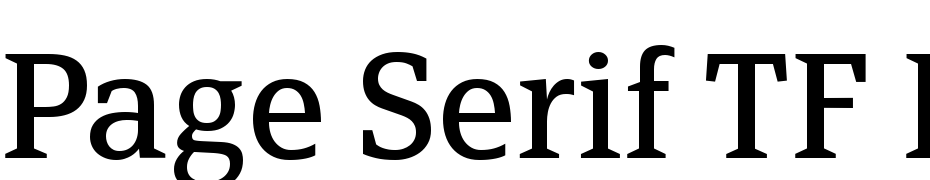 Page Serif TF Regular Yazı tipi ücretsiz indir