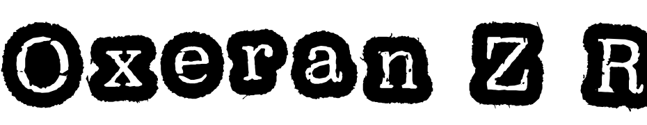 Oxeran Z Regular Font Download Free
