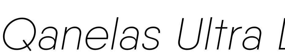 Qanelas Ultra Light Italic Polices Telecharger