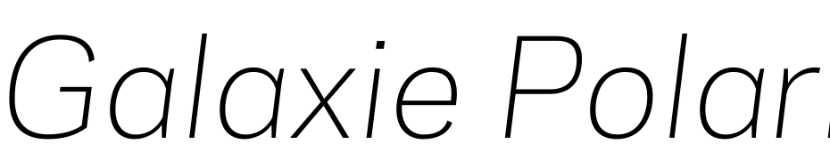 Galaxie Polaris Light Italic Font Download Free