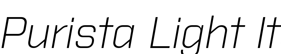 Purista Light Italic Font Download Free