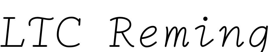 LTC Remington Typewriter Pro Italic Yazı tipi ücretsiz indir