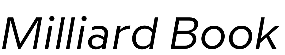 Milliard Book Italic Fuente Descargar Gratis