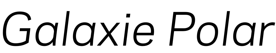 Galaxie Polaris Book Italic Font Download Free
